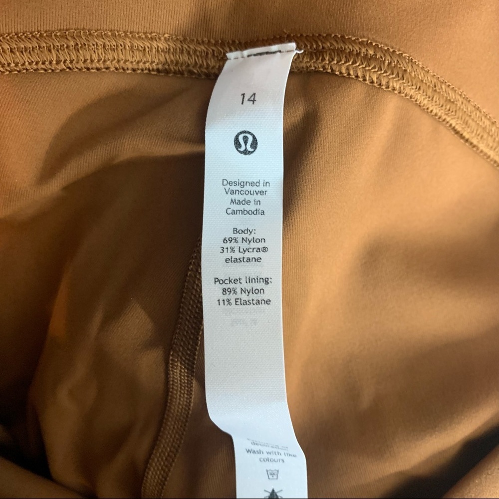 Lululemon Swift Speed High Rise Tight 28” Copper Brown Leggings Tights New 18 - Picture 10 of 12